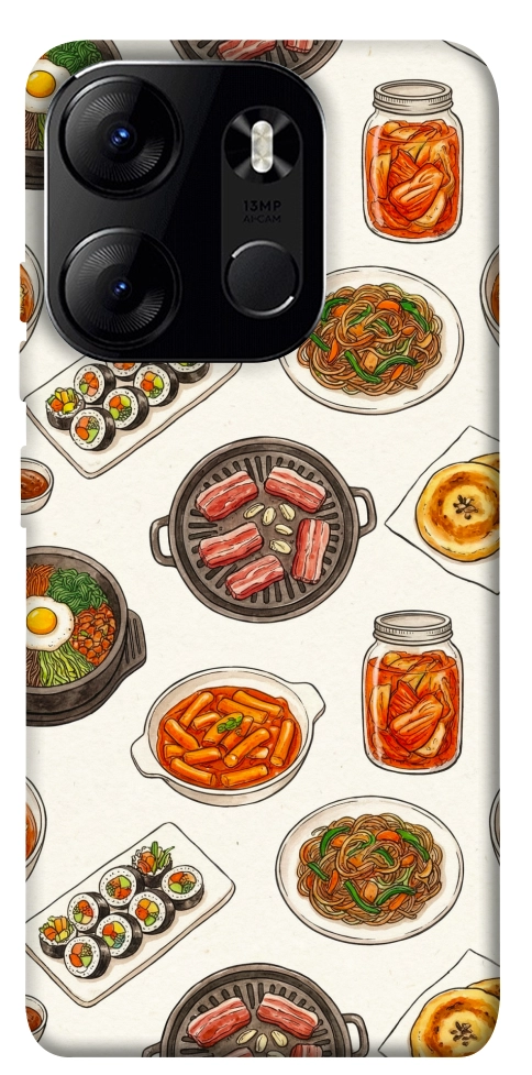 Чехол Korean food для Tecno Spark Go 2023