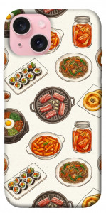 Чехол Korean food для iPhone 15