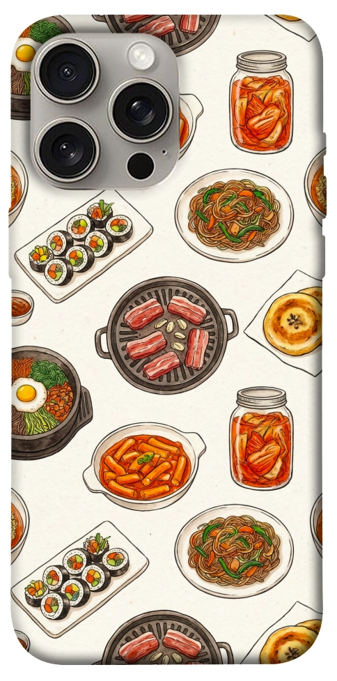 Чехол Korean food для iPhone 15 Pro Max