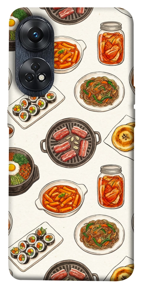 Чехол Korean food для Oppo Reno 8 T 4G