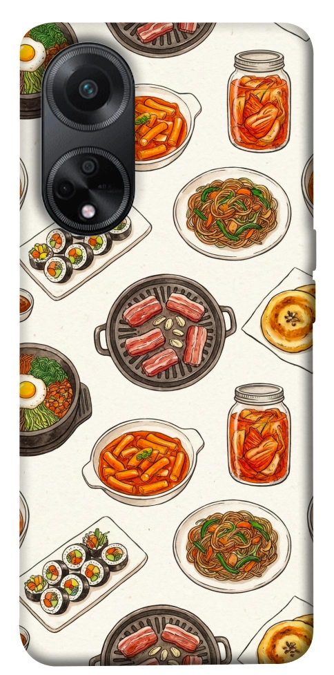 Чехол Korean food для Oppo A58 4G