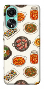 Чехол Korean food для Oppo A78 4G