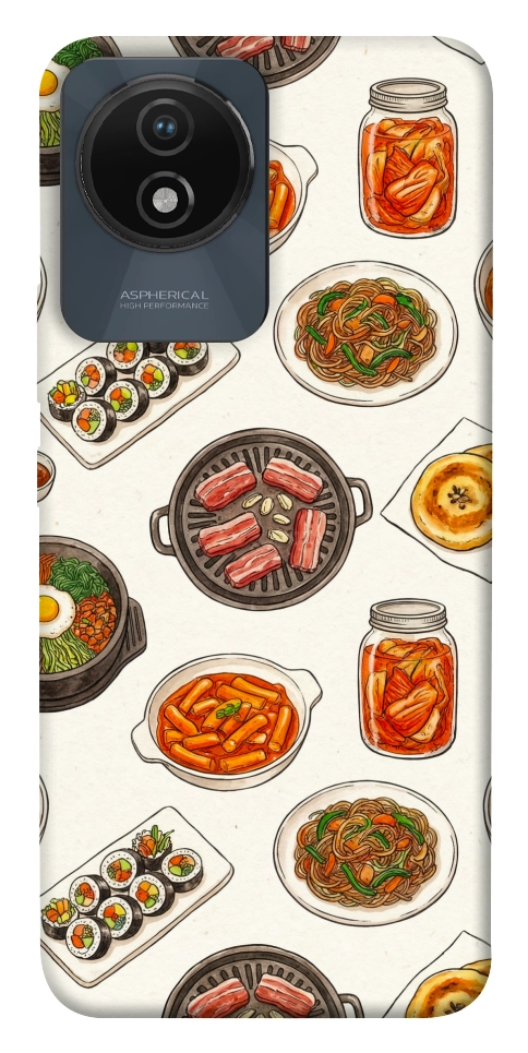 Чехол Korean food для Vivo Y02
