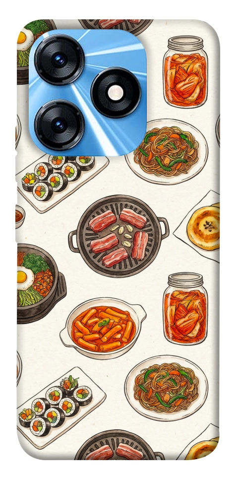 Чехол Korean food для TECNO Spark 10
