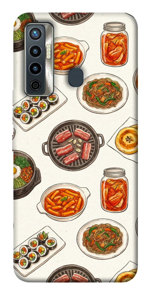 Чехол Korean food для TECNO Camon 17