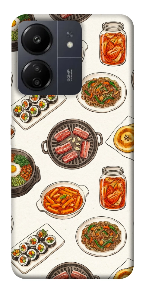 Чехол Korean food для Xiaomi Poco C65