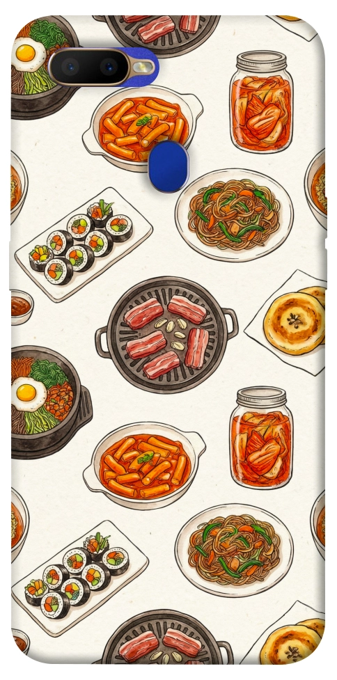 Чехол Korean food для Oppo A7