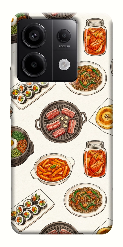 Чехол Korean food для Xiaomi Redmi Note 13 Pro 4G