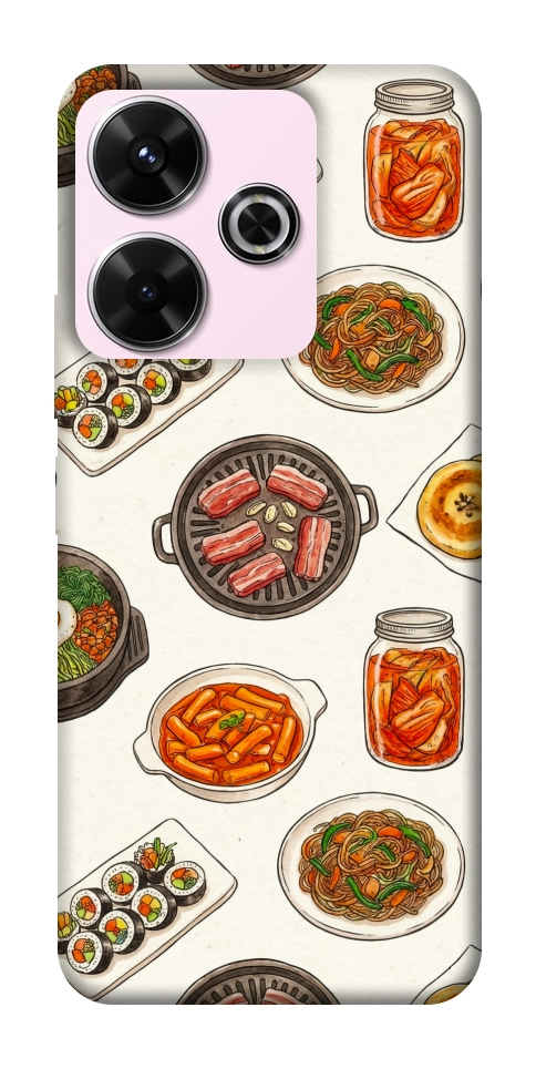 Чехол Korean food для Xiaomi Redmi 13 4G