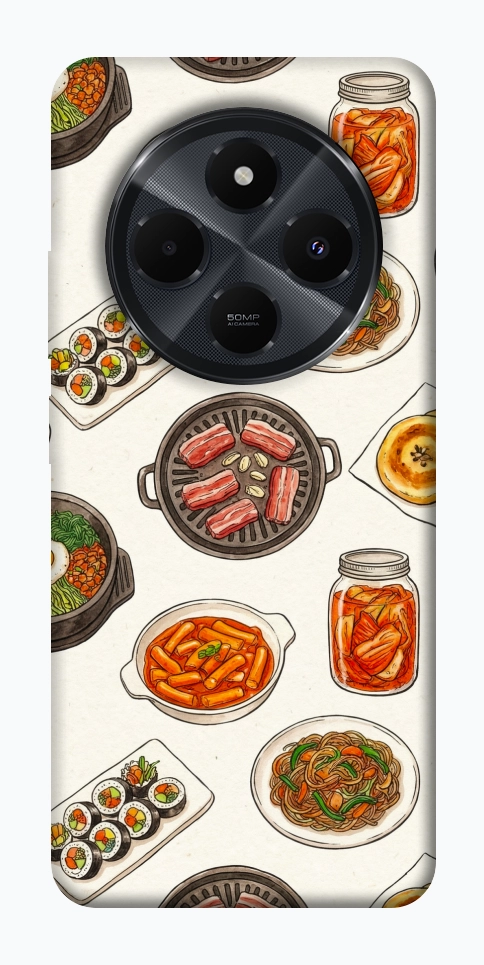 Чехол Korean food для Xiaomi Redmi 14C