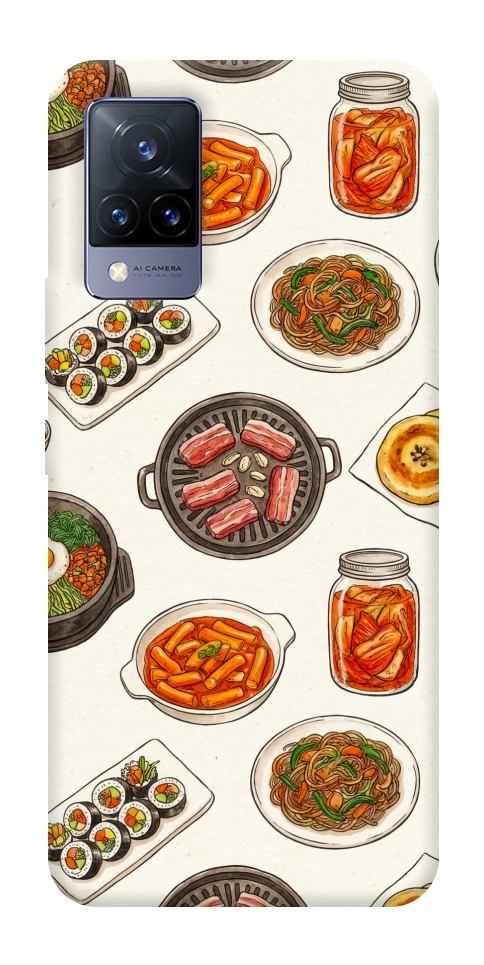Чохол Korean food для Vivo V21