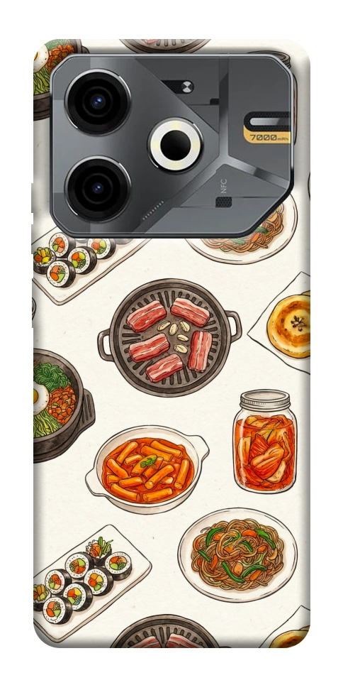 Чехол Korean food для TECNO Pova 6 Neo (LI6)