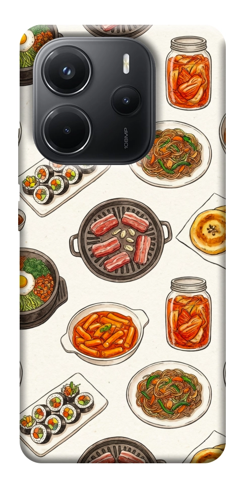 Чохол Korean food для Xiaomi Redmi Note 14 4G (Europe version)