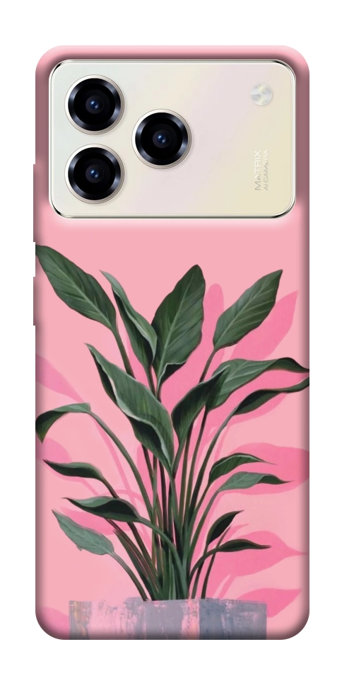 Чехол Pink plant для ZTE Blade A76 4G
