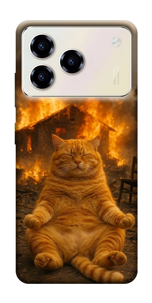 Чехол Burning cat для ZTE Blade A76 4G