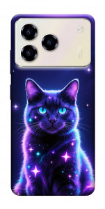 Чехол Galaxy purple cat для ZTE Blade A76 4G