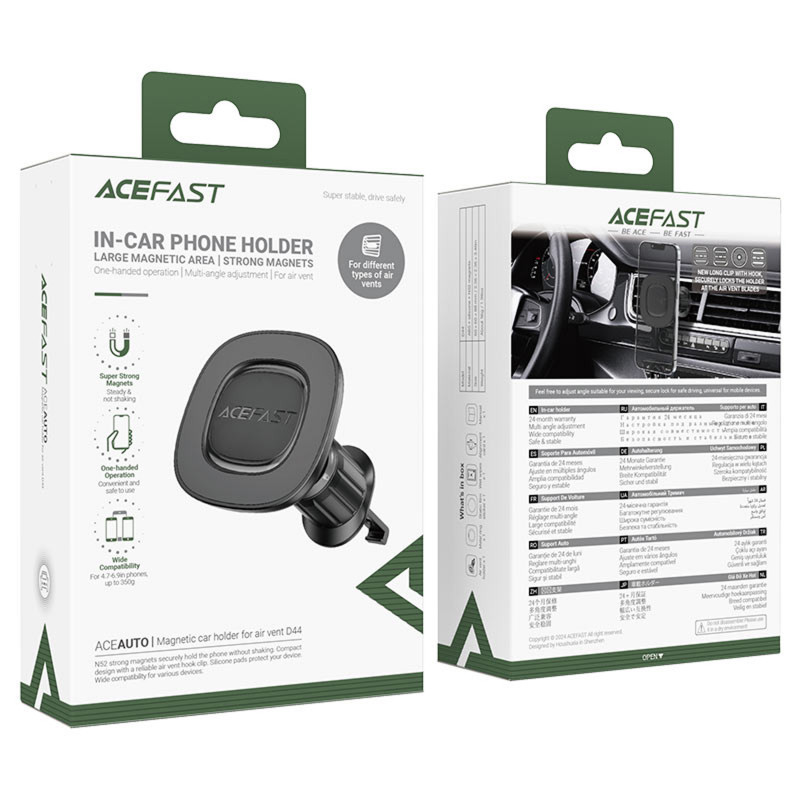 Фото Автодержатель Acefast D44 (Black) на vchehle.ua