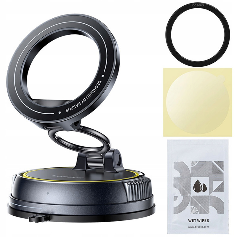 Фото Автотримач Baseus VC2 Flex Vacuum Suction Magnetic (C00138) (Cosmic Black) на vchehle.ua