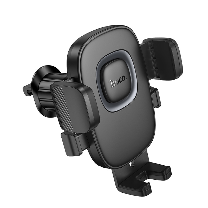 Фото Автодержатель Hoco H75 Crown one-button (air outlet) (Black / Metal gray) в магазине vchehle.ua