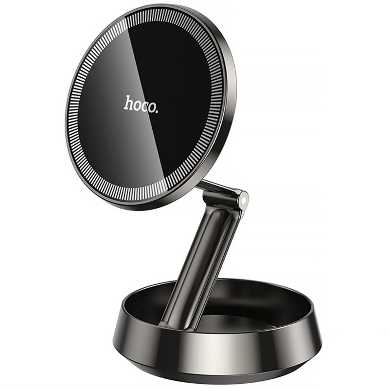 Автотримач Hoco H83 Metal ring magnetic (center console) (Metal grey)