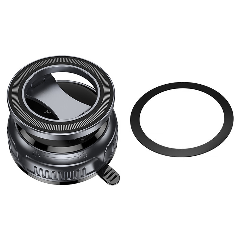 Купить Автодержатель Hoco H92 High vacuum suction cup magnetic (universal) (Black / Metal gray) на vchehle.ua