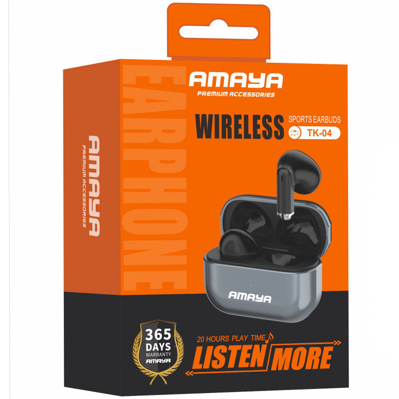 Фото Бездротові TWS навушники Amaya TK04 (Black) на vchehle.ua