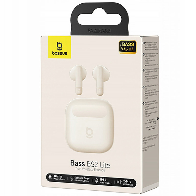 Бездротові навушники TWS Baseus Bass BS2 Lite (A0010A) (Sunlight Pink) в магазині vchehle.ua