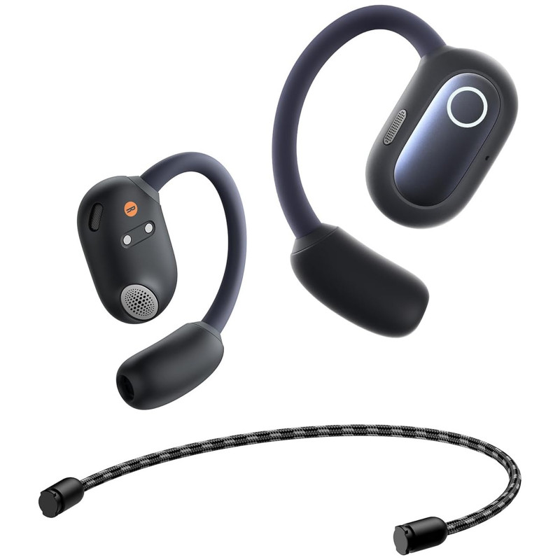 Фото Бездротові TWS навушники Baseus Eli Fit OS Open-Ear (A00073200) (Cosmic Black) на vchehle.ua