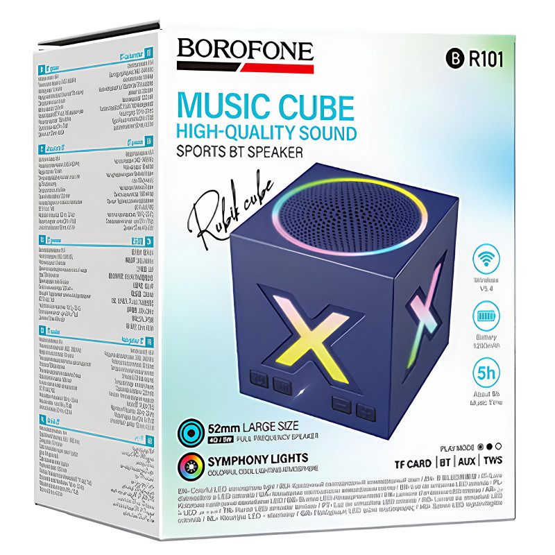 Bluetooth Колонка Borofone BR101 Rubik sports 5W (Blue) в магазине vchehle.ua