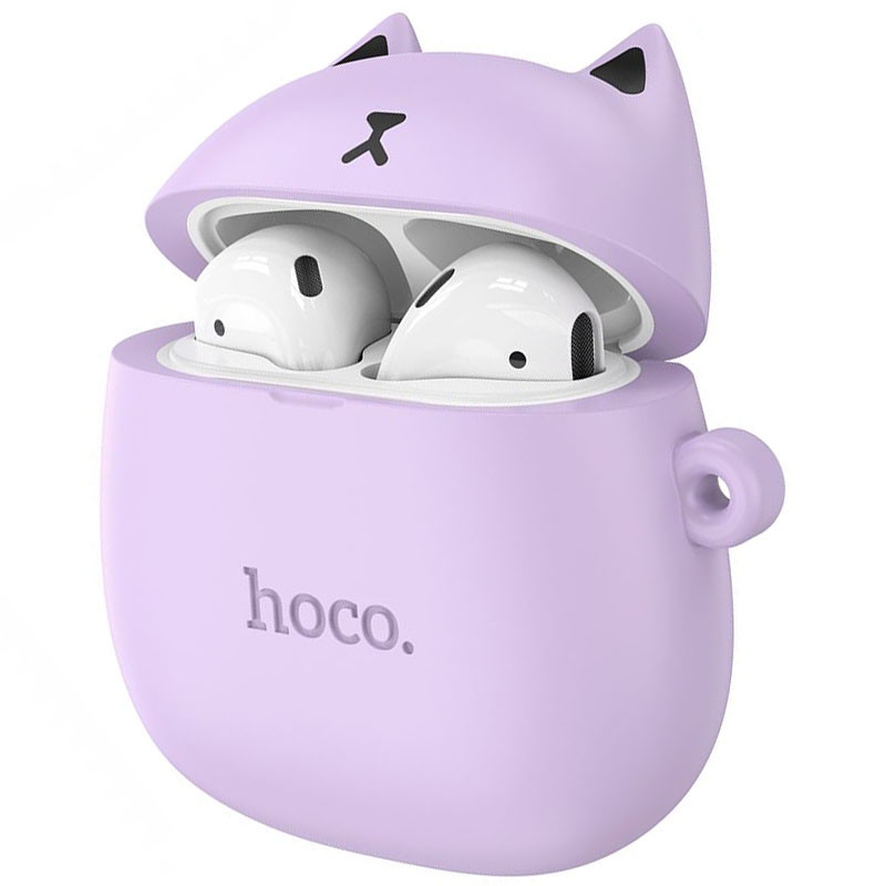 Бездротові TWS навушники Hoco EW45 Cat Case (Lilac Cat)