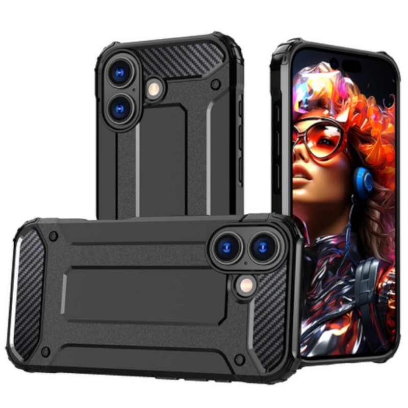 Бронированный противоударный TPU+PC чехол Immortal для Apple iPhone 17 (6.3") (Черный)