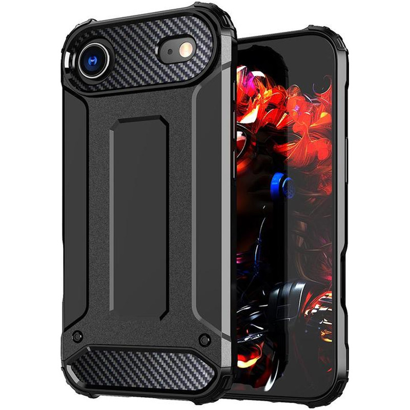 Бронированный противоударный TPU+PC чехол Immortal для Apple iPhone 17 Air (6.5") (Черный)