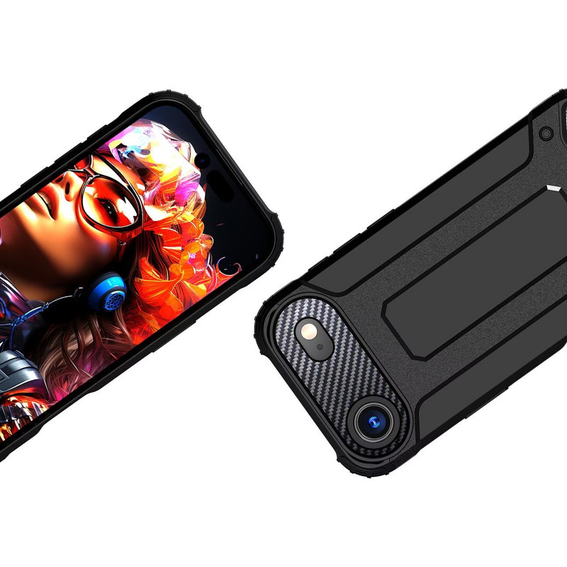 Фото Бронированный противоударный TPU+PC чехол Immortal для Apple iPhone 17 Air (6.5") (Черный) в магазине vchehle.ua