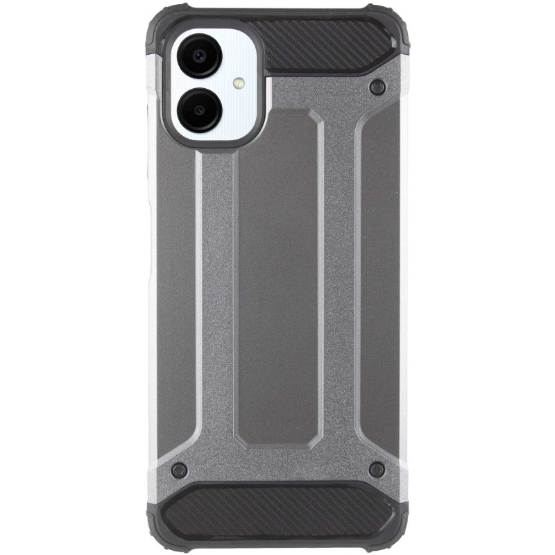 Фото Бронированный противоударный TPU+PC чехол Immortal для Samsung Galaxy A07 (Металл / Gun Metal) на vchehle.ua