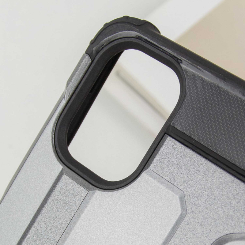 Заказать Бронированный противоударный TPU+PC чехол Immortal для Samsung Galaxy A07 (Металл / Gun Metal) на vchehle.ua