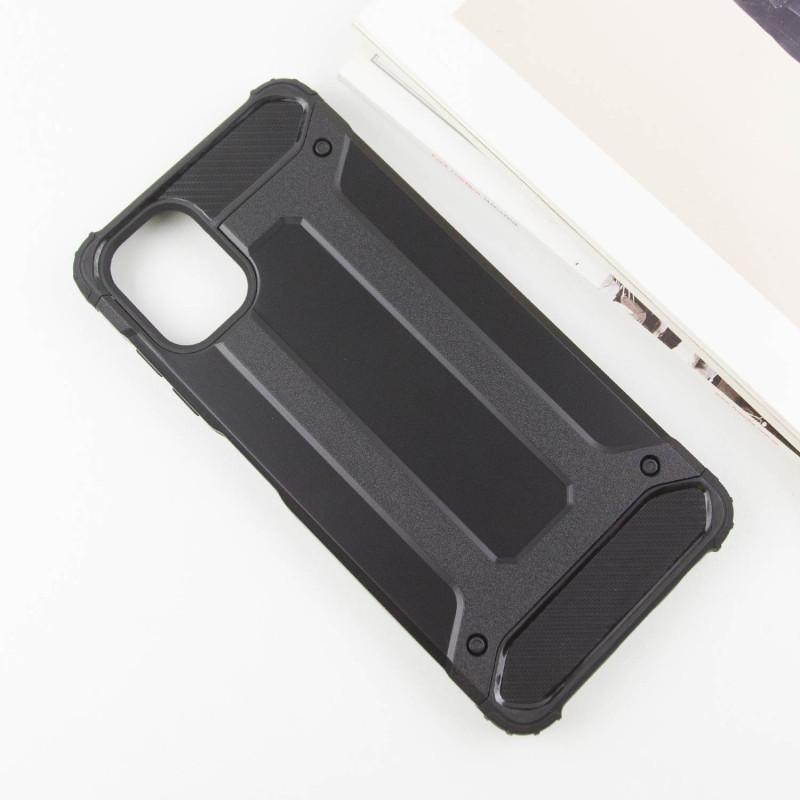 Фото Бронированный противоударный TPU+PC чехол Immortal для Samsung Galaxy A07 (Черный) в магазине vchehle.ua