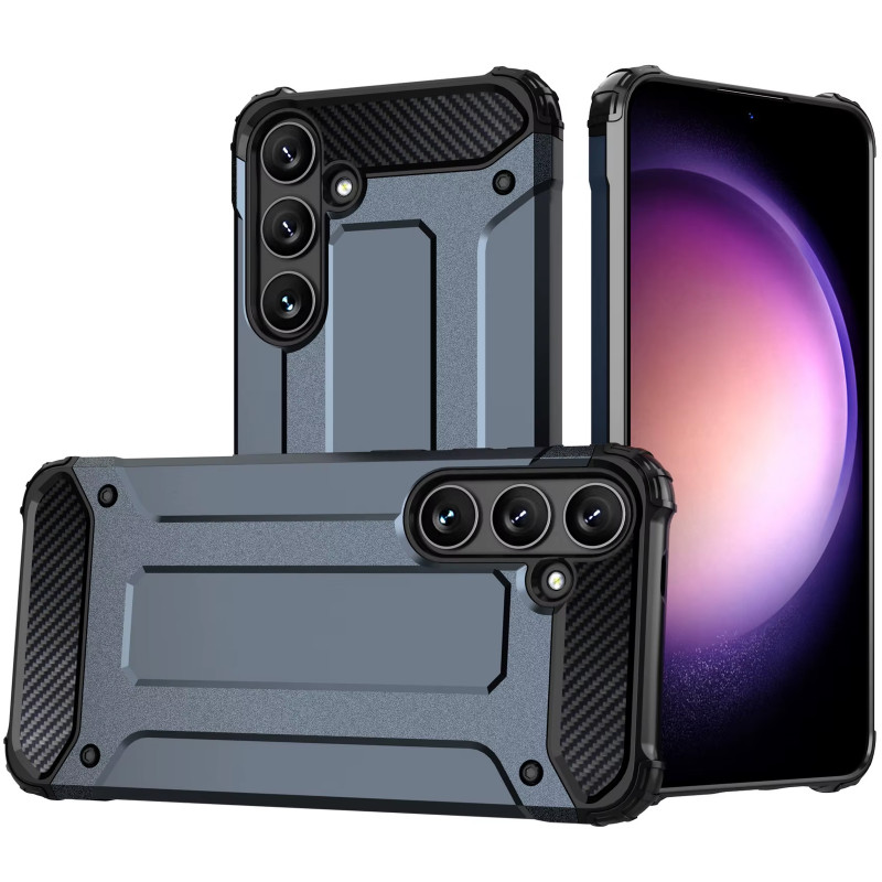 Бронированный противоударный TPU+PC чехол Immortal для Samsung Galaxy A17 4G/5G (Серый / Metal slate)