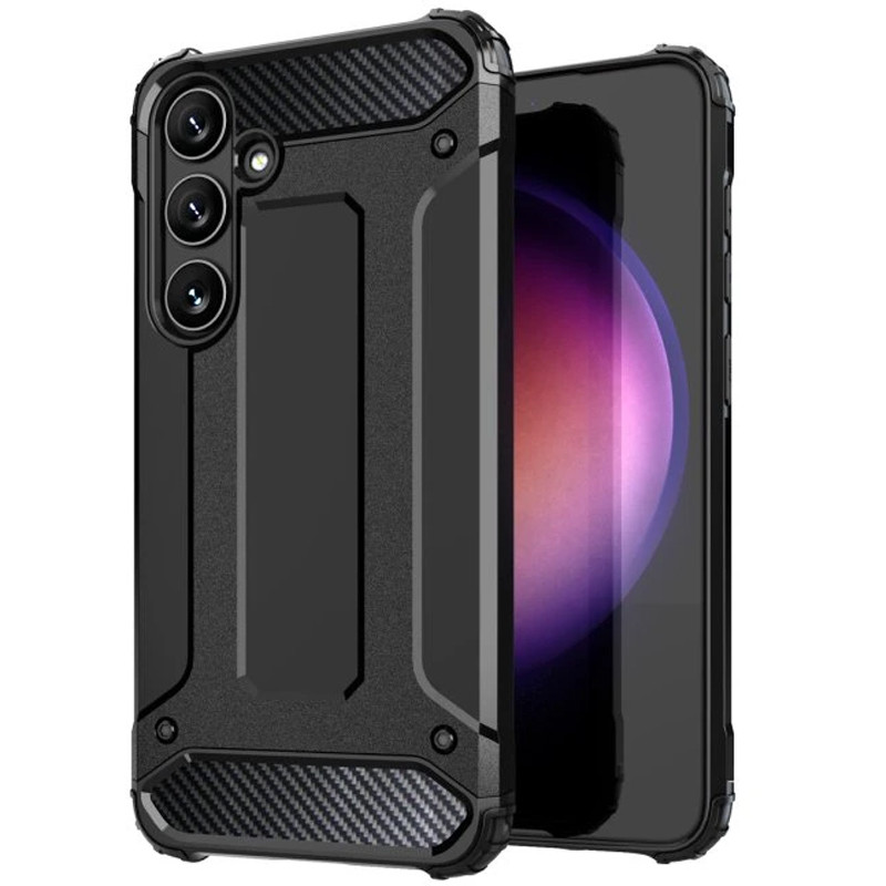 Бронированный противоударный TPU+PC чехол Immortal для Samsung Galaxy A17 4G/5G (Черный) в магазине vchehle.ua