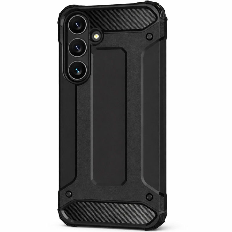 Заказать Бронированный противоударный TPU+PC чехол Immortal для Samsung Galaxy A17 4G/5G (Черный) на vchehle.ua
