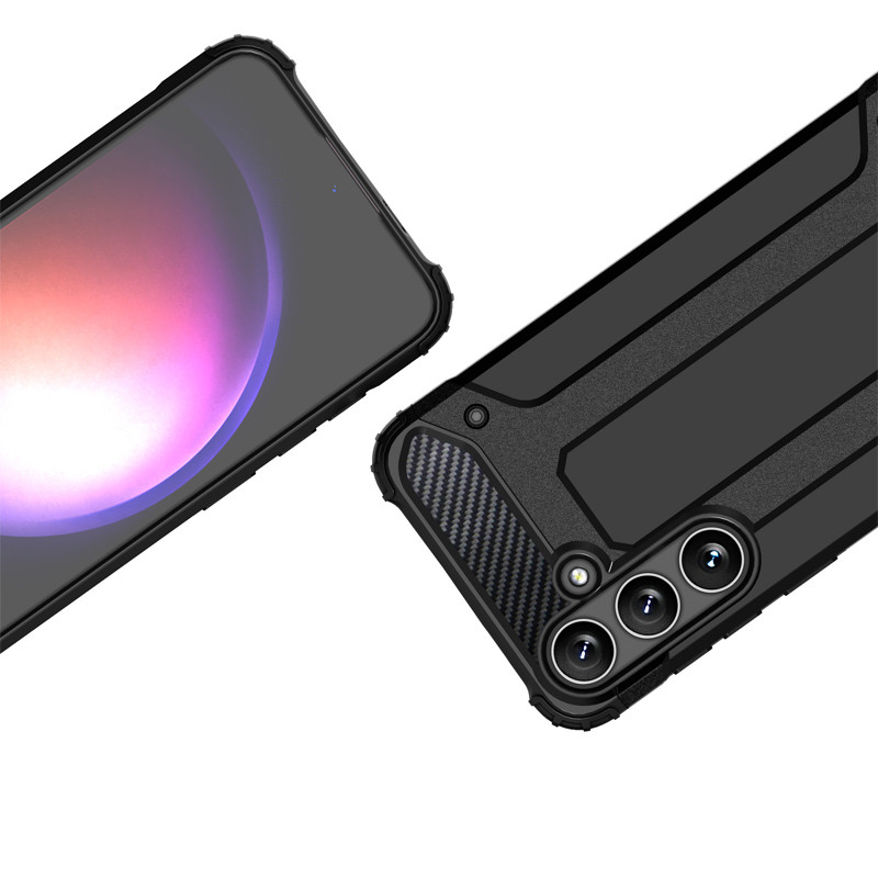 Броньований протиударний TPU+PC чохол Immortal на Samsung Galaxy S26+ (Чорний) в магазині vchehle.ua