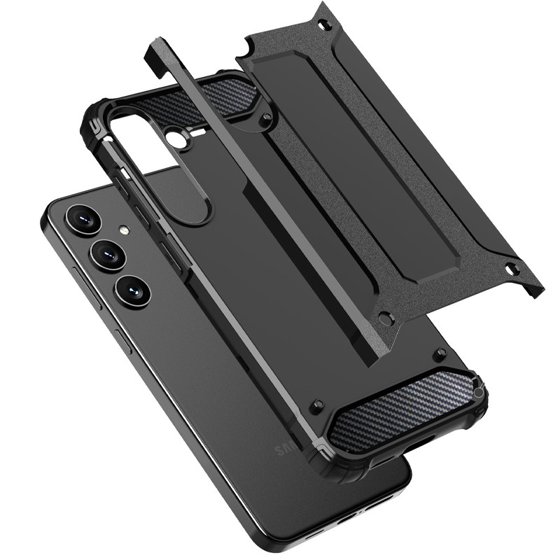 Замовити Броньований протиударний TPU+PC чохол Immortal на Samsung Galaxy S26+ (Чорний) на vchehle.ua