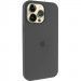Чохол Silk (AA) Logo with Magnetic Fit на Apple iPhone 13 Pro Max (6.7") (Сірий / Dark Gray)