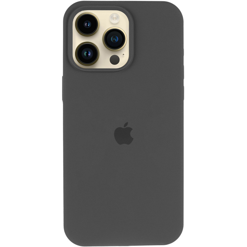 Фото Чохол Silk (AA) Logo with Magnetic Fit на Apple iPhone 13 Pro Max (6.7") (Сірий / Dark Gray) на vchehle.ua