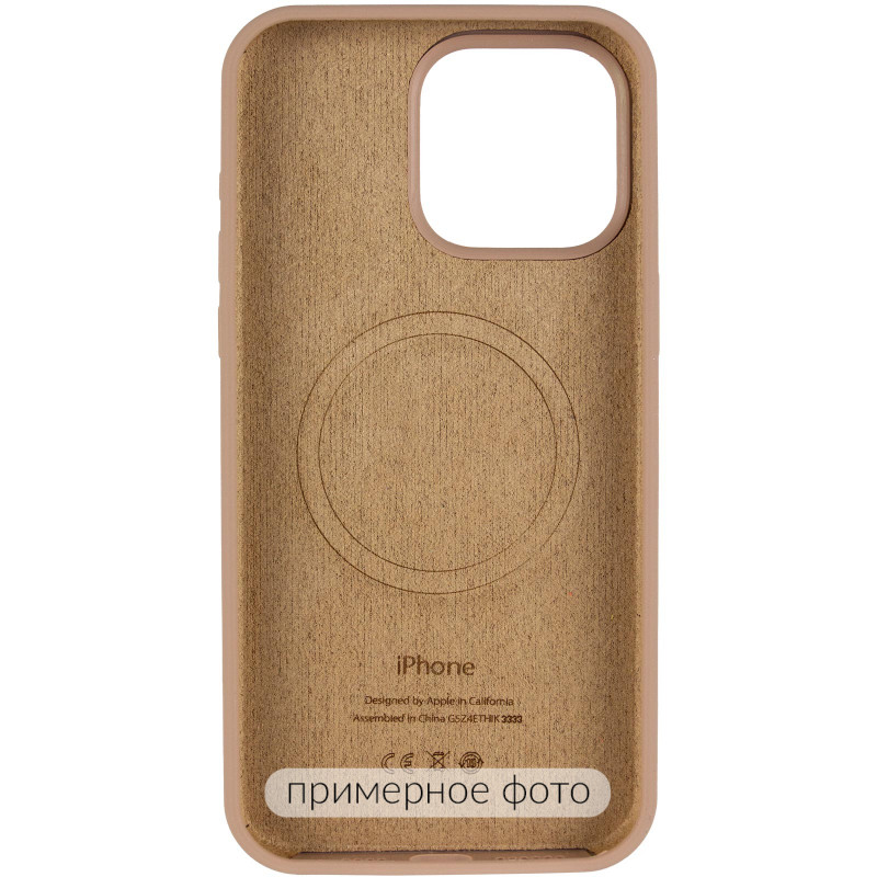 Фото Чохол Silk (AA) Logo with Magnetic Fit на Apple iPhone 16 Pro (6.3") (Бежевий / Desert Gold) в маназині vchehle.ua