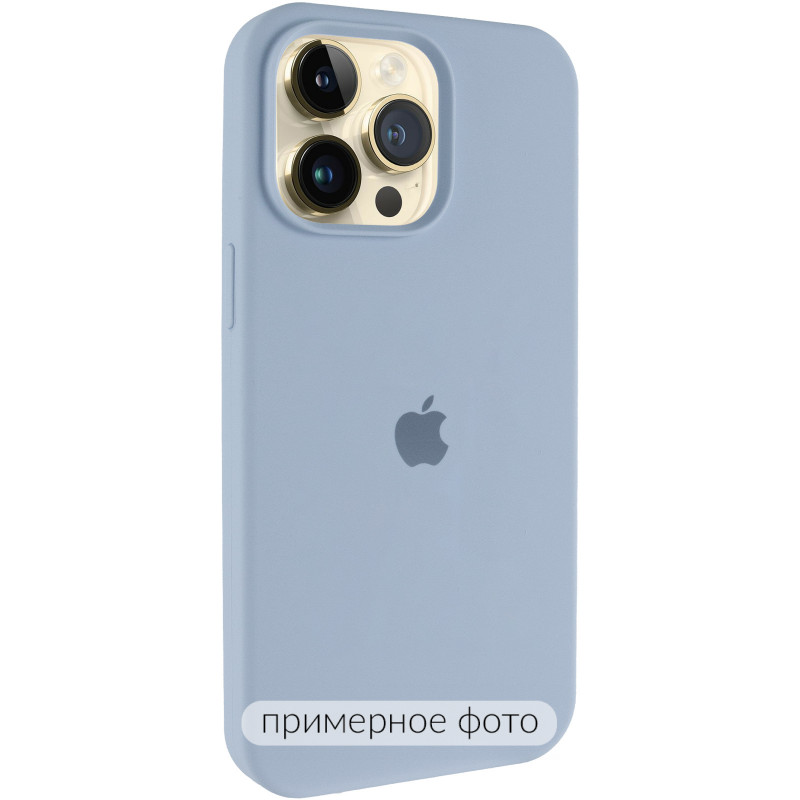 Чохол Silk (AA) Logo with Magnetic Fit на Apple iPhone 16 Pro (6.3") (Блакитний / Lilac Blue)