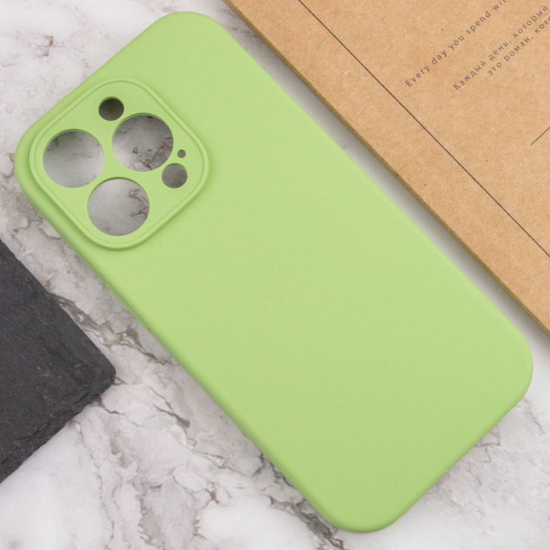 Купить Чехол Silk Full Camera Protective (AA) NO LOGO для Apple iPhone 14 Pro (6.1") (Мятный / Mint) на vchehle.ua
