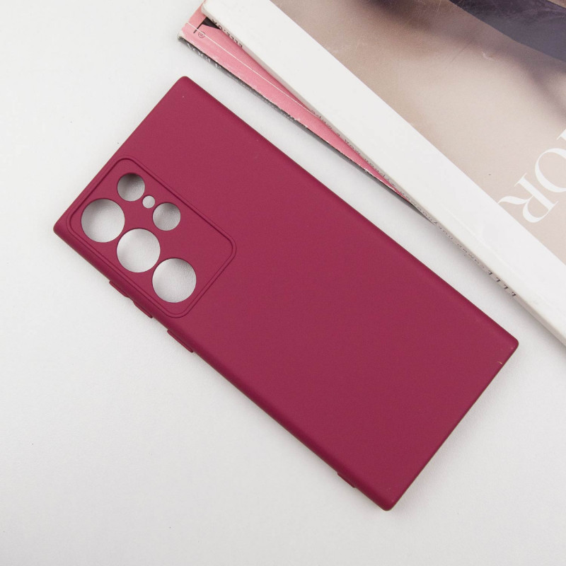 Фото Чохол Silicone Cover Lakshmi Full Camera (AA) на Samsung Galaxy S25 Ultra (Бордовий / Marsala) на vchehle.ua