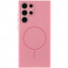 Чехол Silicone Cover Lakshmi Full Camera (AA) with Magnetic Fit для Samsung Galaxy S24 Ultra (Розовый / Light pink)