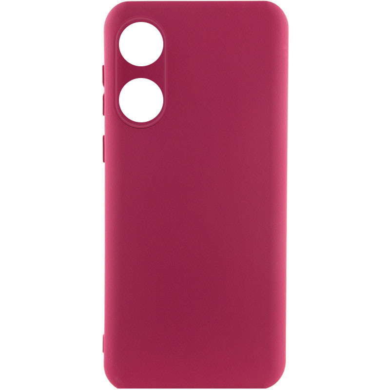 Чохол Silicone Cover Lakshmi Full Camera (AAA) на Oppo A58 4G (Бордовий / Plum)