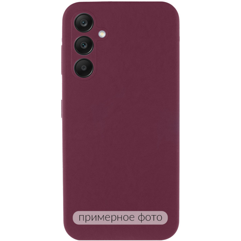 Фото Чохол Silicone Cover Lakshmi Full Camera (AAA) на Xiaomi Redmi 15 (EU) (Бордовий / Plum) на vchehle.ua